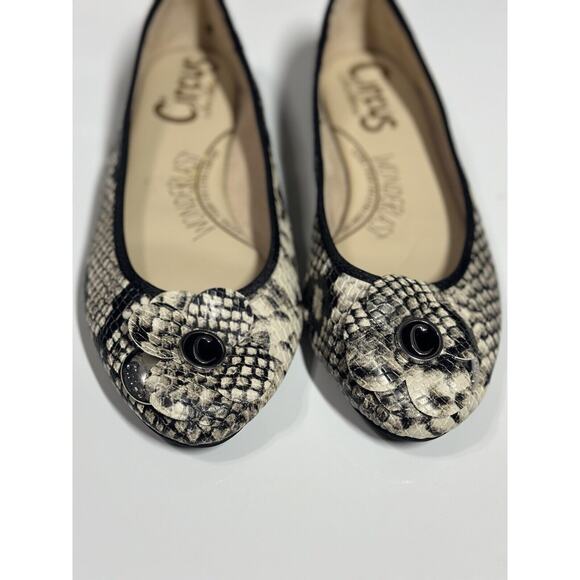 Circus by Sam Edelman Colleen Snake Print Skimmer Ballet Flats Size 6 EUC - Picture 6 of 14
